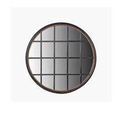 Circular Grid Window Mirror