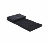 6ft. Super King-size Black Cotton Velvet Bedspread