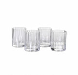 Set of 4 Ribbed Whisky Glasses