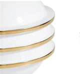 Orbit Round Vase White/Gold