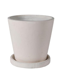 Cream Plant Pot and Saucer
