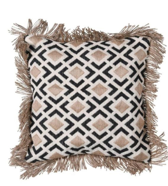 Hicksonian Cushion Cover with Fringe