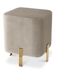 Stool Burnett Savona Greige Velvet