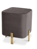 Stool Burnett Savona Greige Velvet