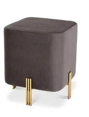 Stool Burnett Savona Grey Velvet