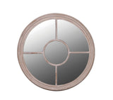 Large Round Taupe Mirror