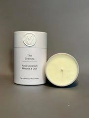 The Chelsea Candle - Rose Geranium Mimosa & Oud