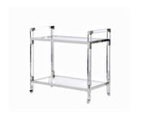 Acrylic and Glass Service Trolley