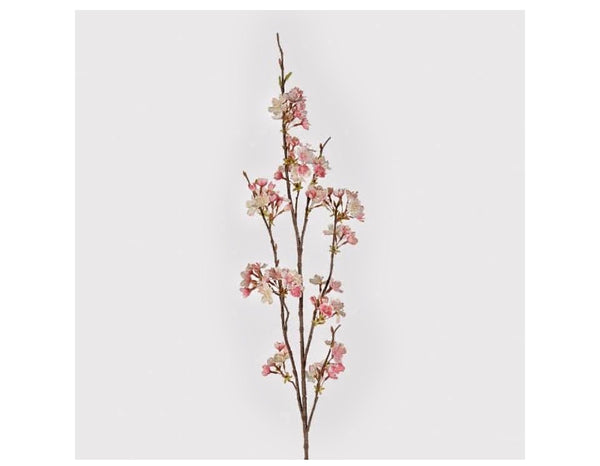 Pink and Cream Cherry Ruffled Blossom Spray