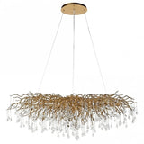 HAND DRAWN CLEAR DROPLET BRANCH CHANDELIER
