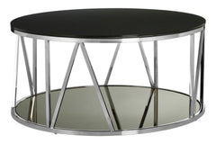 Alvaro Round Chrome Finish Coffee Table