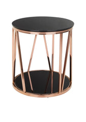 Alvaro Rose Gold Side Table