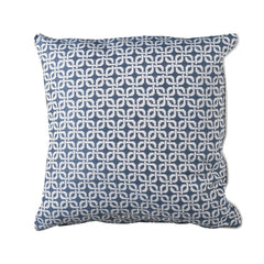 Navy White Link Cushion Cover