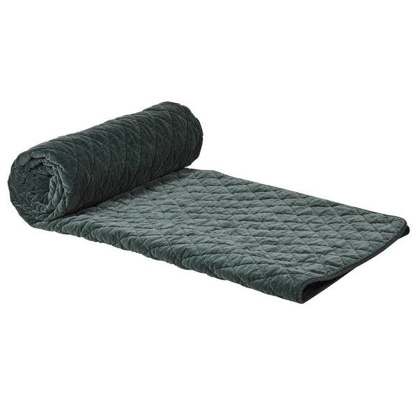 Thyme Green Velvet Quilt