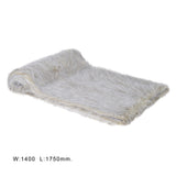 Chair Throw - Grey Faux Fur
