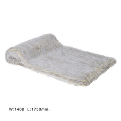 Chair Throw - Grey Faux Fur