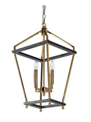 Brass Colour and Black Pendant Light