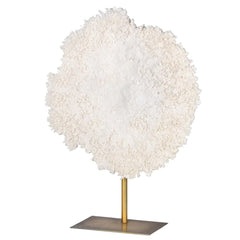 Large White Faux Coral Stand