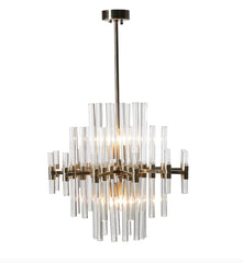 Large Glass Rods Chandelier