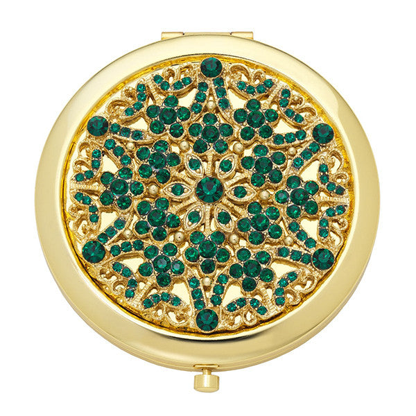 Compact Mirror - Emerald  "May"