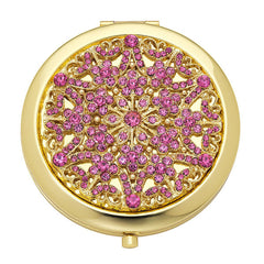 Compact Mirror - Pink tourmaline "October"