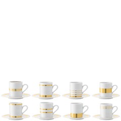 Espresso Cups & Saucers - Deco (S/8)