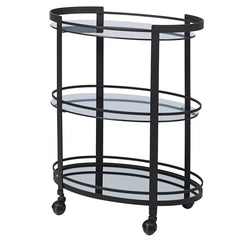 Smoked Mirror Drinks Trolley